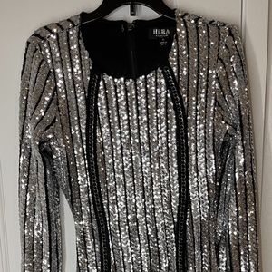 Silver sequin mini dress great gatsby